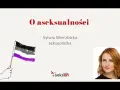 O aseksualności. Sylwia Wierzbicka, seksuolożka, prezentuje flagę aseksualności, symbolizującą cechy osoby aseksualnej.