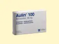 Opakowanie Aulin 100 mg z nimesulidem. Informacje o tym, jak długo działa Aulin, znajdują się w ulotce.