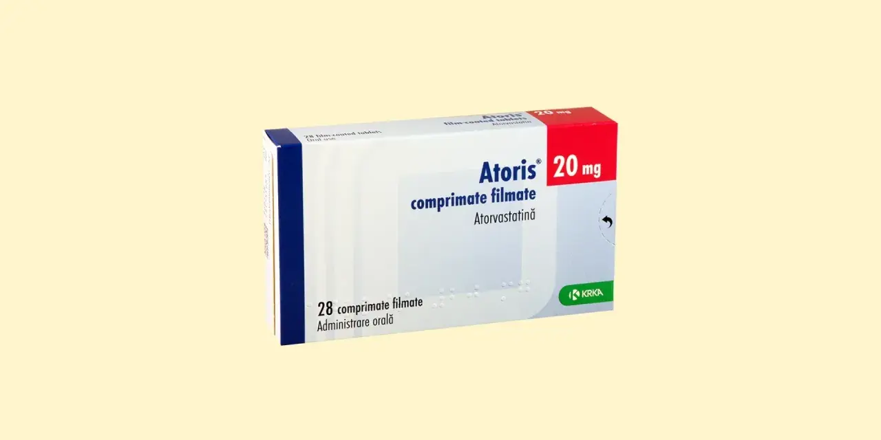 Pudełko leku Atoris 20 mg. Czy atoris można dzielić? Informacja na opakowaniu nie wskazuje na możliwość dzielenia tabletek.
