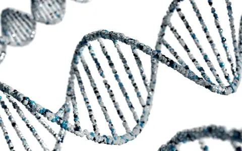Struktura DNA, symbolizująca dziedziczność. Czy BPD jest dziedziczne? Genetyka może mieć wpływ na predyspozycje.