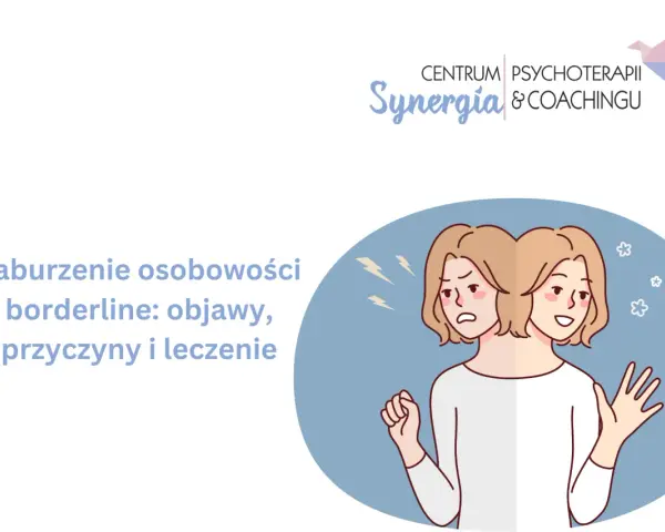 Zaburzenie osobowości borderline (BPD) to trudność w stabilnym odczuwaniu emocji, co widać na grafice przedstawiającej dwie twarze o skrajnie różnych nastrojach.
