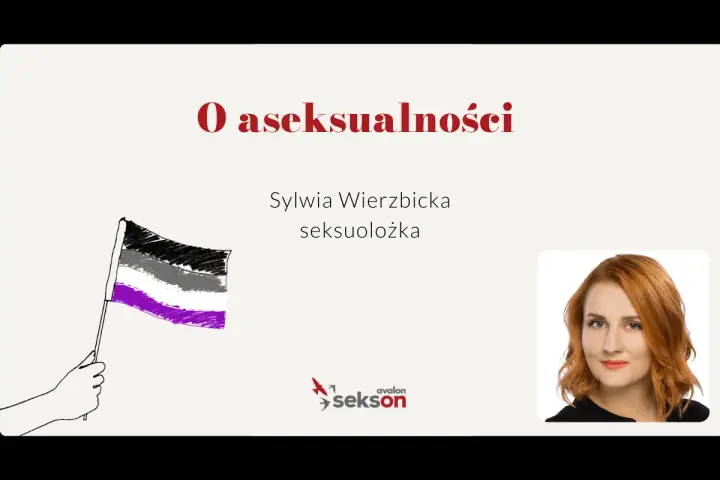 O aseksualności. Sylwia Wierzbicka, seksuolożka, prezentuje flagę aseksualności, symbolizującą cechy osoby aseksualnej.