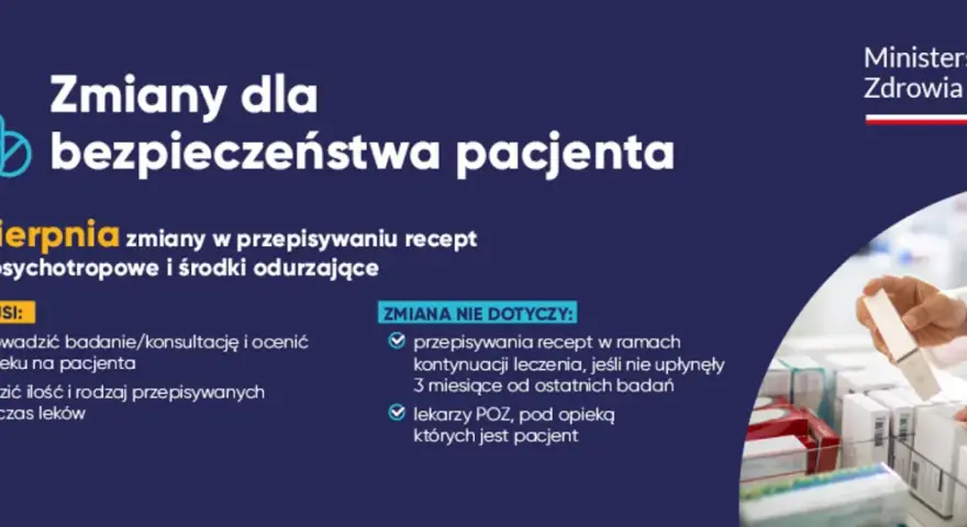 Od 2 sierpnia zmiany w przepisywaniu recept na leki psychotropowe. Lekarz musi przeprowadzić badanie, by móc wypisać receptę.