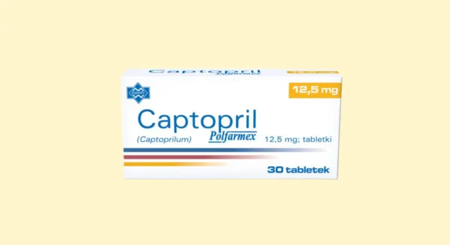 Opakowanie Captoprilu 12,5 mg. Kiedy brać captopril pod język? Zapytaj lekarza.
