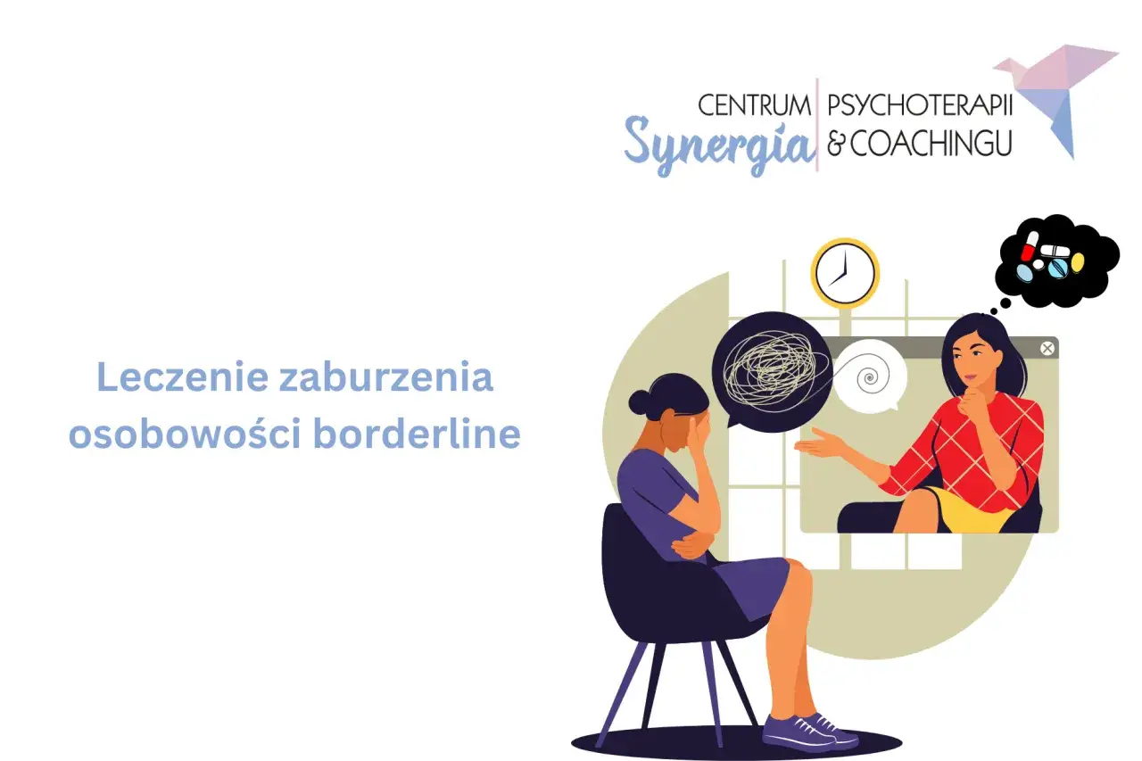 Terapia online: jak rozpoznać borderline? Kobieta w gabinecie psychoterapeutycznym, rozmowa o emocjach i lekach.