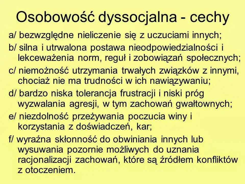 Zdjęcie Osobowość dyssocjalna objawy: Jak je rozpoznać i zrozumieć?